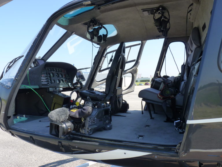 Intérieur cabine caméra d'épaule