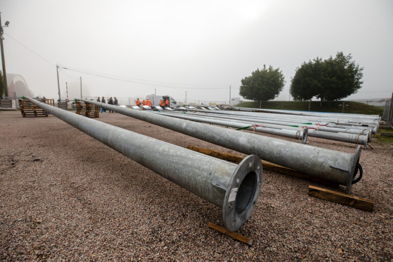 Préparation des mâts